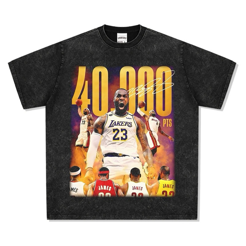 Lebron James Career 40000 Points Oversize T Shirt | Shopee Malaysia