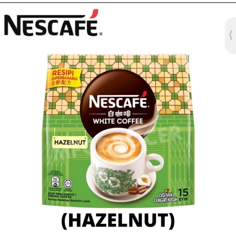 Malaysia cheapest NESCAFE WHITE COFFEE LATTE 3in1 RICH & HAZELNUT CARAMEL NESCAFÉ Shopee