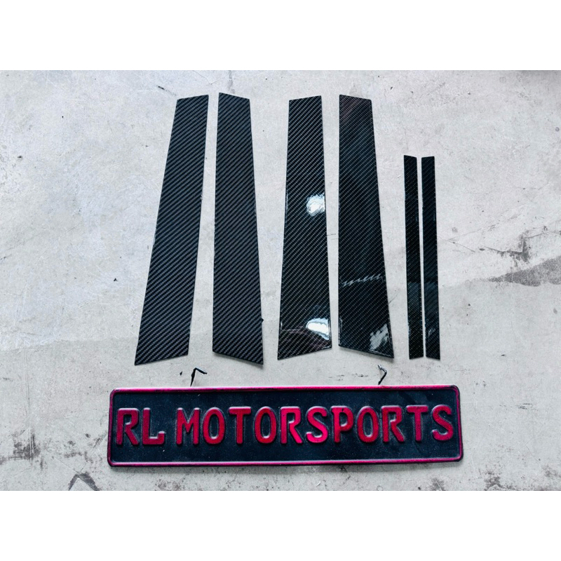 BMW E90 E92 E93 carbon fiber side door window pillar cover lip panel ...