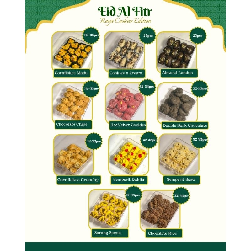 (Raya) Biskut Raya Klasik Homemade by Niharamli (Pelbagai Jenis ...