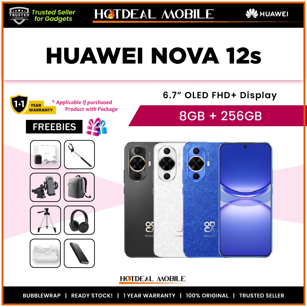 HUAWEI Nova 12s [8GB RAM 256GB ROM] Original HUAWEI Malaysia Shopee