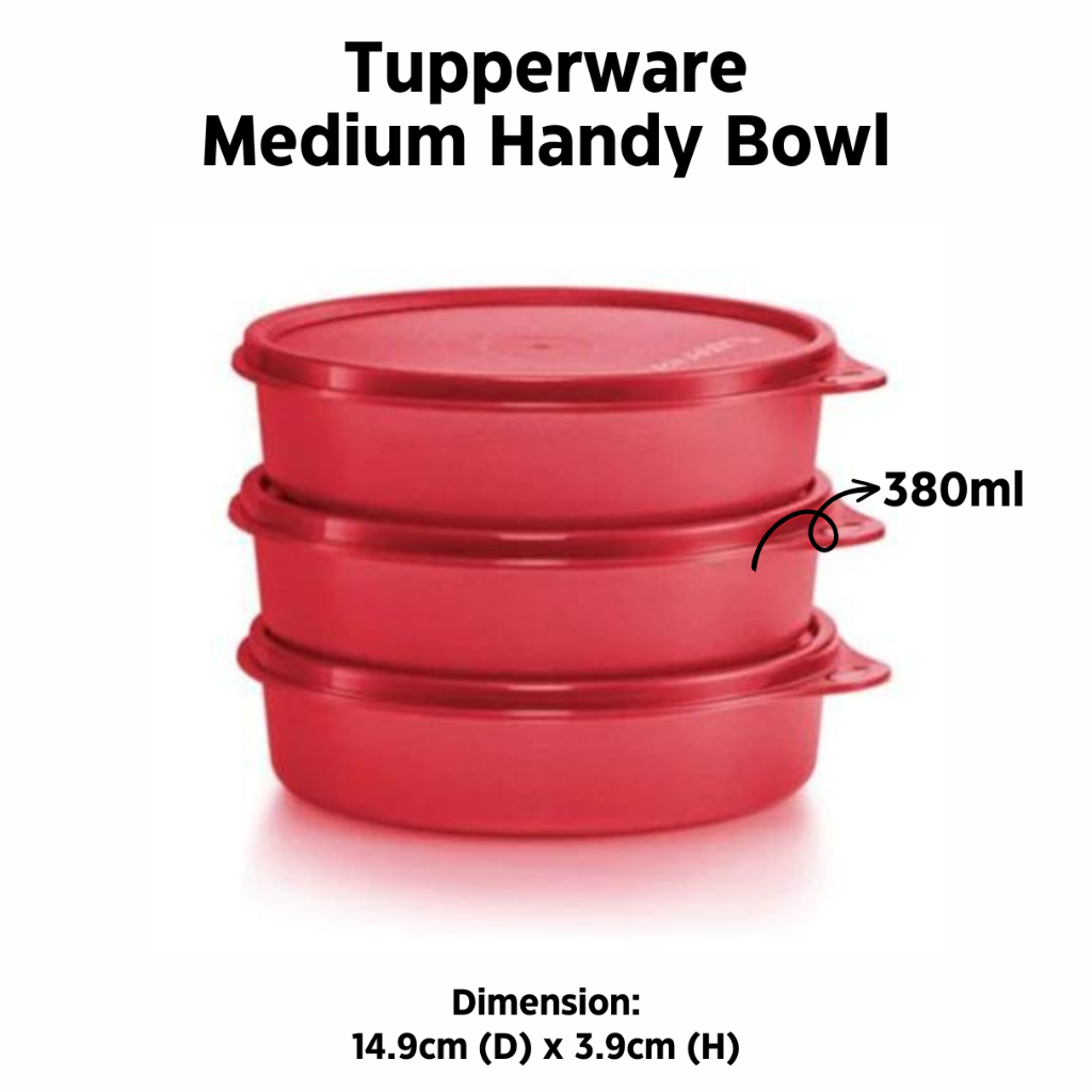 Tupperware Medium Handy Bowls 380ml (1 pc) | Shopee Malaysia