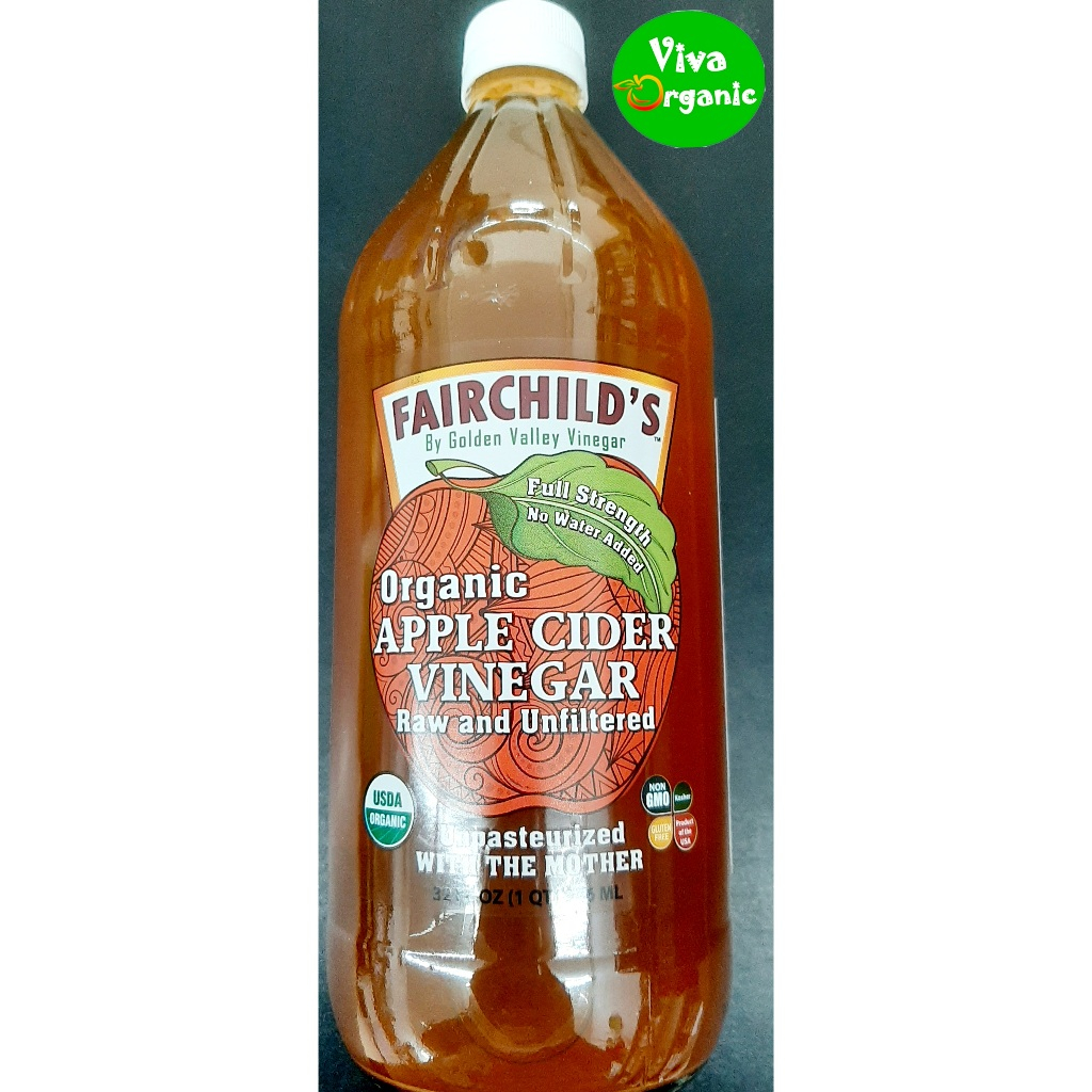 FairChild's Organic Apple Cider Vinegar Raw & Unfiltered 有机苹果醋 (945ml ...