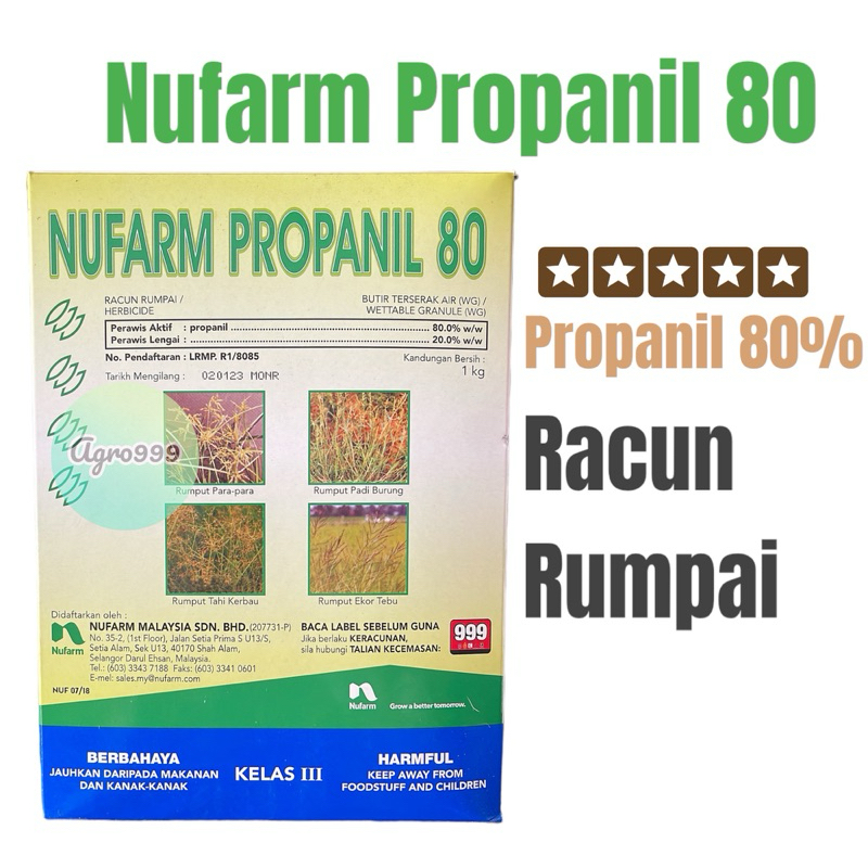 Nufarm propanil 1kg Racun rumpai sama (Leptonil, Lescplo, Stam, skipper ...
