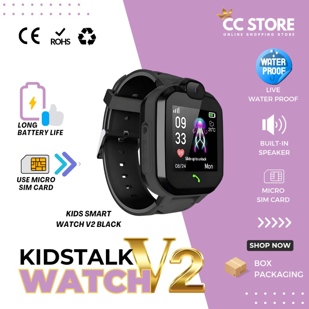 FREE GIFT KIDS SMART WATCH Direct Call Voice Message Tracking Location Camera Sim Card Jam Tangan Pintar Shopee Malaysia