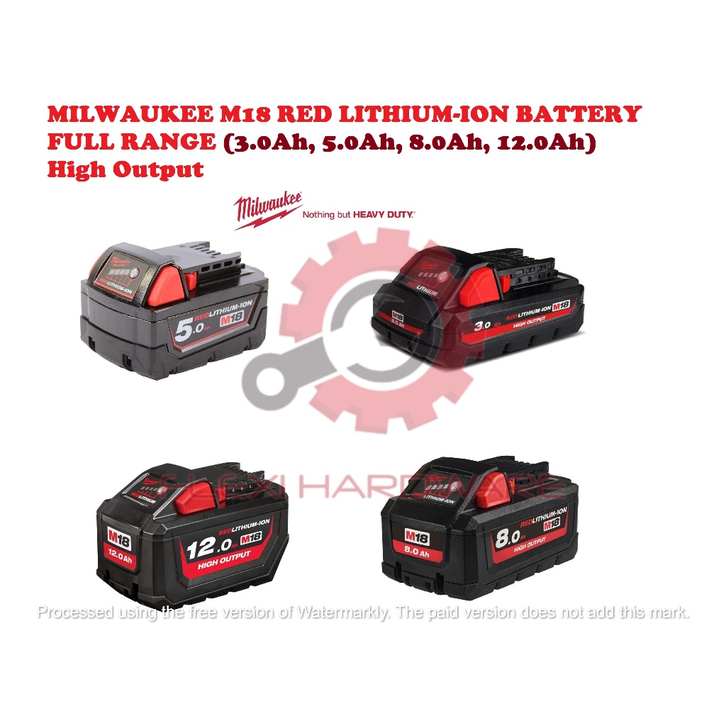 milwaukee m18 1 5 ah