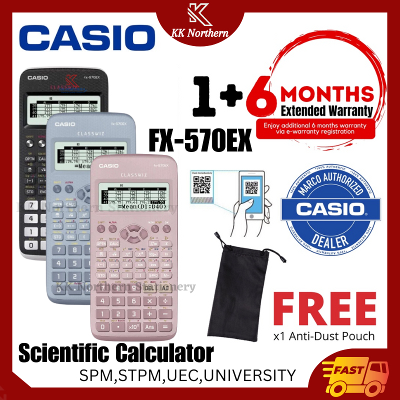 CASIO Classwiz Scientific Calculator FX-570EX Original Black Pink Blue ...