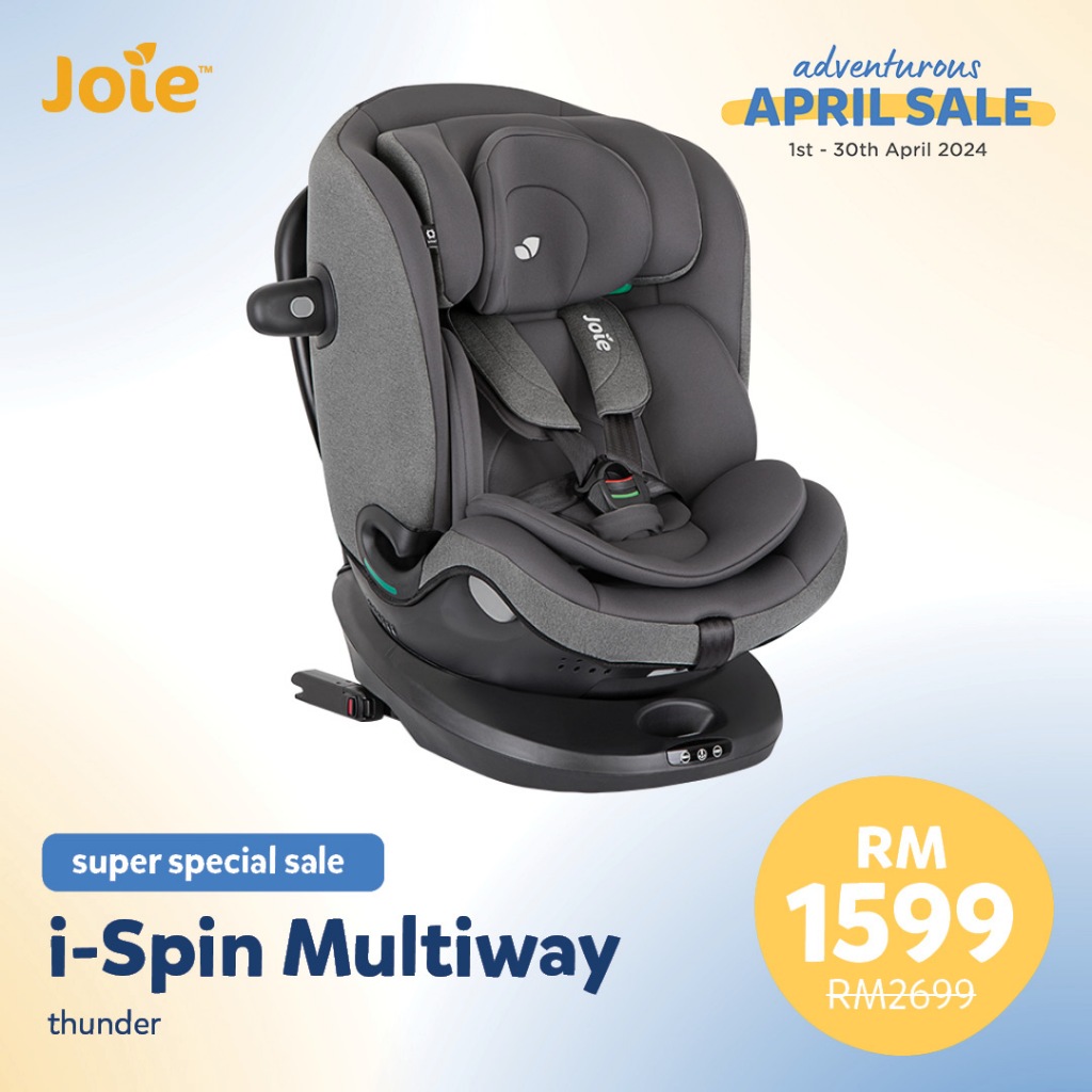 Joie iSpin Multiway Spinning Car Seat ISOFIX & Top Tether Shopee