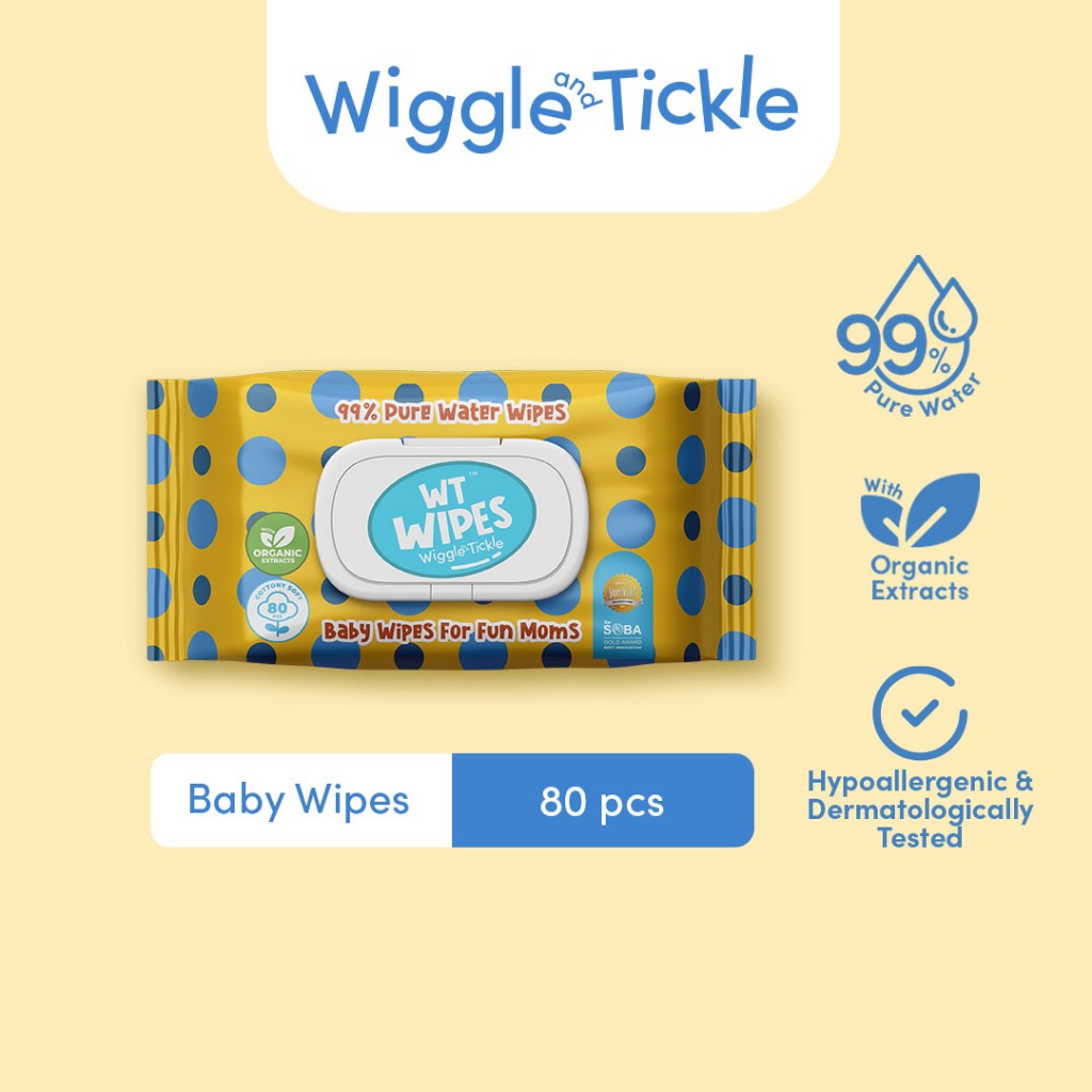 Baby Wipes Non-Alcohol Wipes WaterWipes 80Pcs Pure Water Wipes - Wiggle