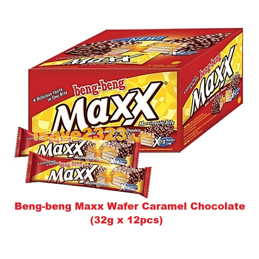 [HALAL] Mayora Beng-Beng Maxx Wafer Caramel Crispy Chocolate (32g x ...