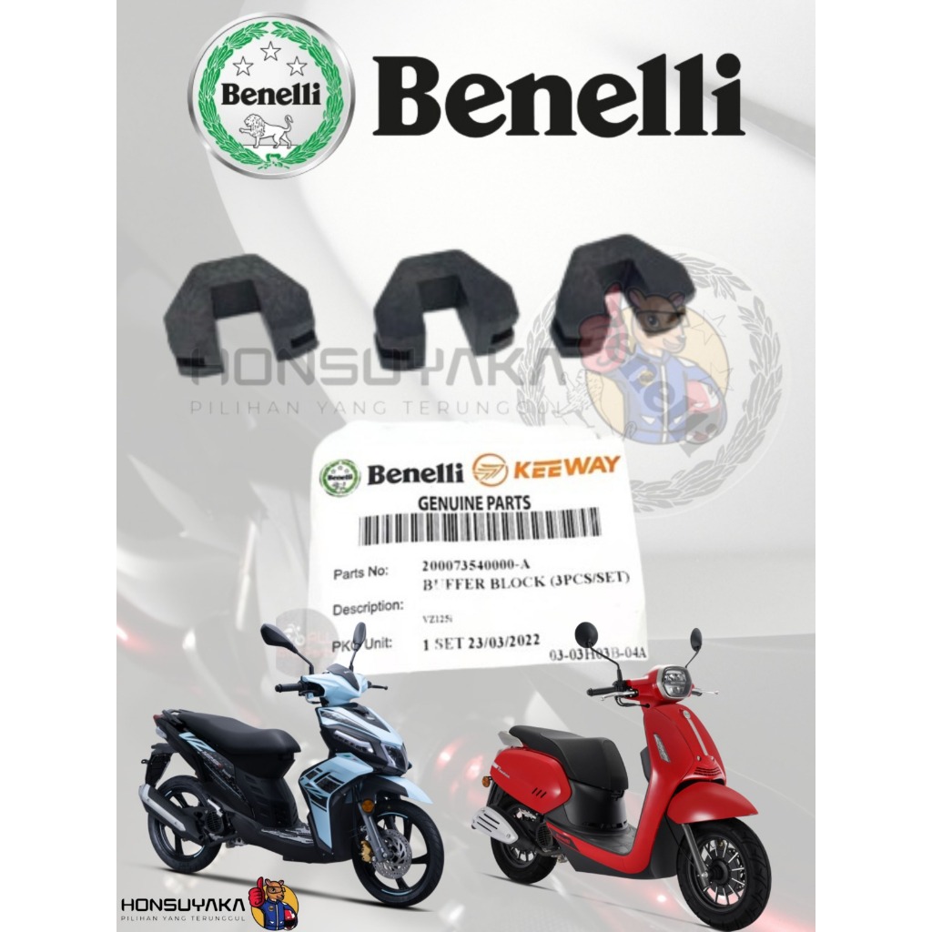 ORIGINAL BUFFER BLOCK (3PCS/SET) FOR BENELLI VZ125i/PANAREA 125 ...