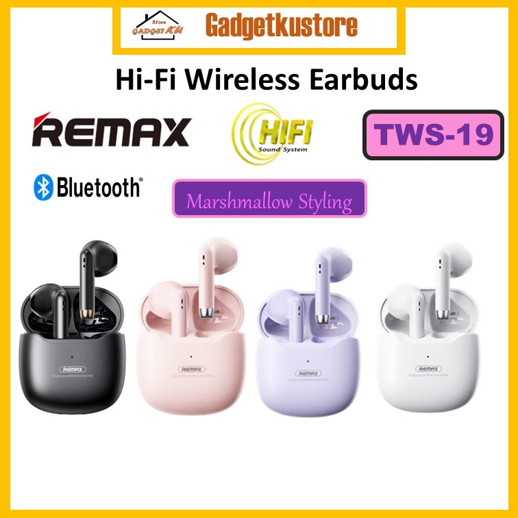 REMAX TWS19 Wireless Earbuds V5.3 Bluetooth High Quality Sound Marshmallow cute edition For