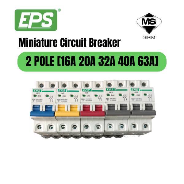 EPS JMS 2POLE 6KA MCB 16A/20A/32A/40A/63A | Shopee Malaysia