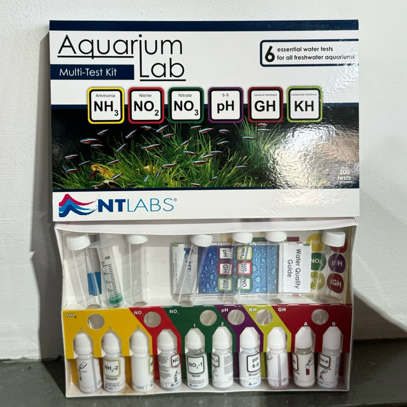 NTLabs Aquarium Lab Multi Test Kit Ammonia NH3 Nitrite NO2 Nitrate NO3 ...