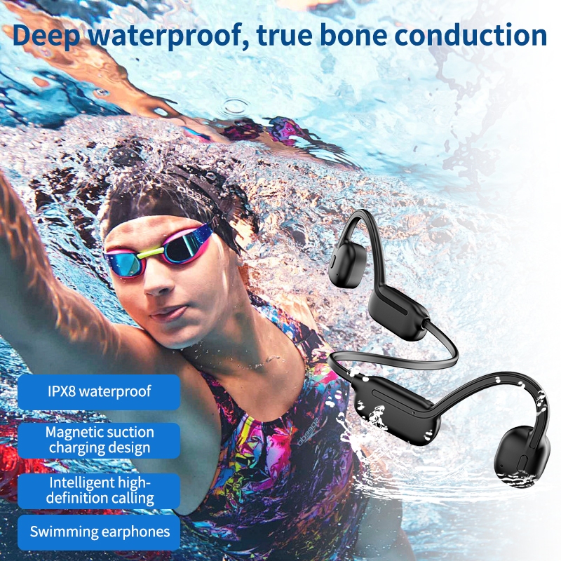 Bone Conduction Headphones Wireless Bluetooth 5.3 Swimming IPX8 Professional Waterproof Headset Suitable for for Running Shopee Malaysia