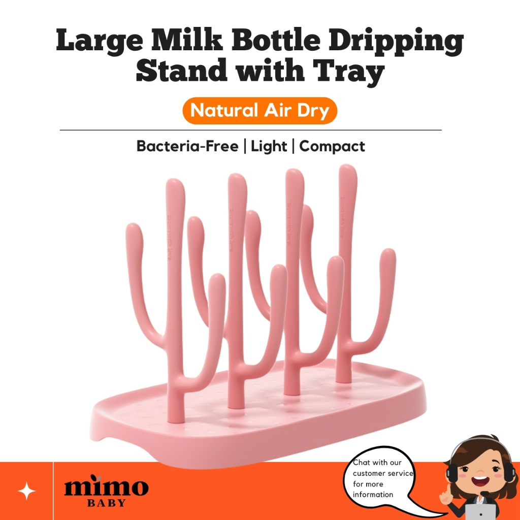 Mimo Baby 12 Sticks Milk Bottle & Breast Pump Dripping Tray Drying Racks Shopee Malaysia