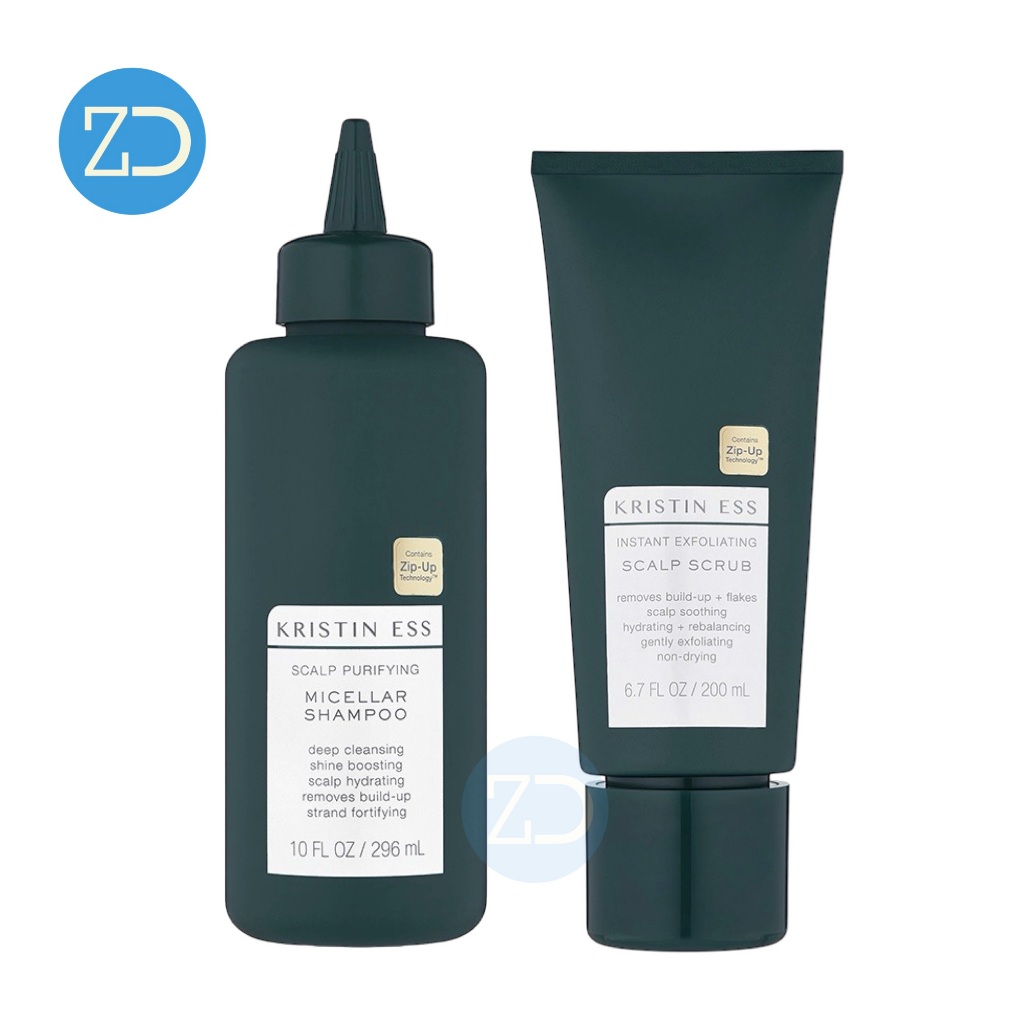 KRISTIN ESS Scalp Purify Micellar Shampoo 296ml/KRISTIN ESS Instant Exfoliating Scalp Scrub 200g