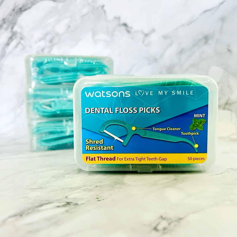 WATSONS Mint Flat Dental Floss (50s x 3 Box) | Shopee Malaysia