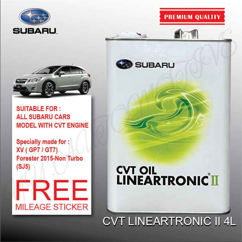 ORI NEW SUBARU CVT AUTO OIL 4L SUBARU XV FORESTER 2015 LINEARTRONIC 2 ...