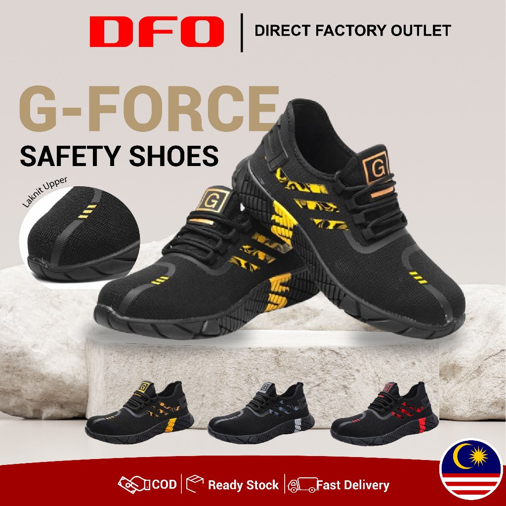 DFO Safety Shoes G STRIKE Safety Boots Sneakers Lightweight Anti Slip Anti Smash Working Shoes Kasut Kerja Kasut Safety Shopee Malaysia