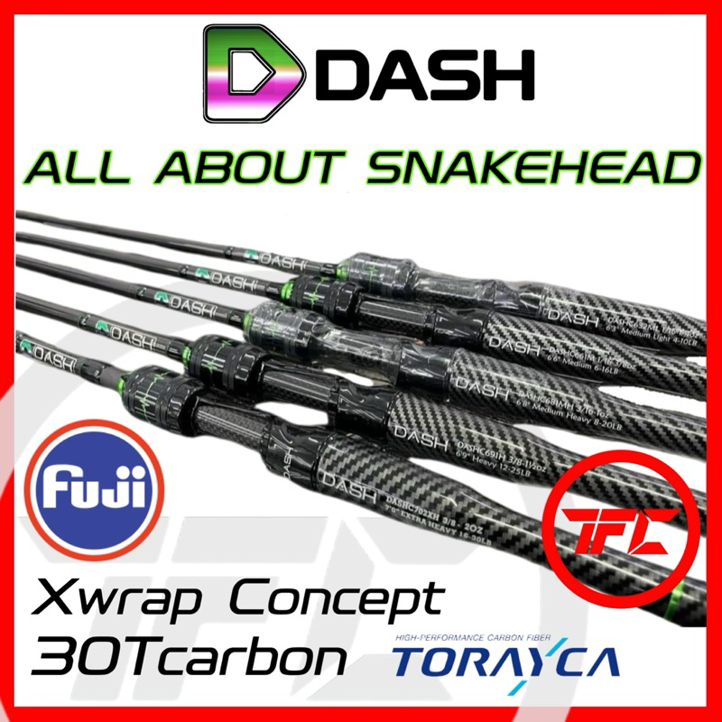 Preorder 2-4 Day DASH ALL ABOUT SNAKEHEAD Fishing Rod Baitcast & Spinning  BC Baitcasting Cast Casting Haruan Toman