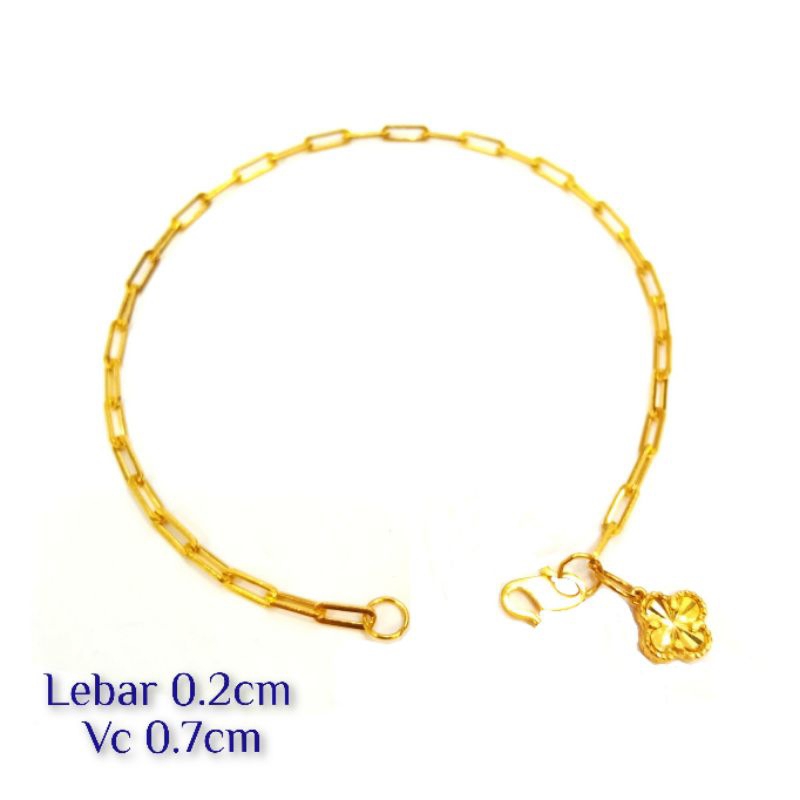 🌈 Exclusive Paper Clip Bracelet.Gelang Tangan Paper Clip Emas 916🌈
