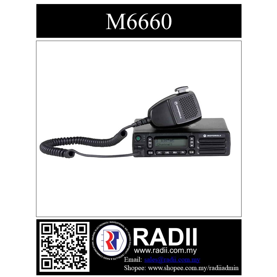 M6660 MOBILE RADIO WITH STD ACCESSORIES UHF/ VHF | Shopee Malaysia