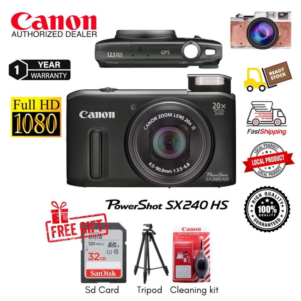 Canon Powershot SX240 HS WiFi Images Stabilizer 20x Zoom Original (1