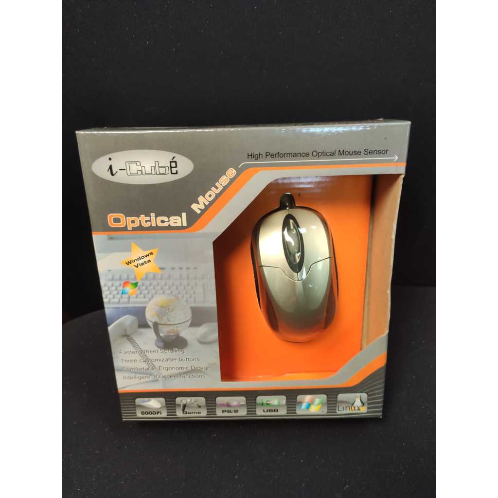 i-CUBE PS2 OPTICAL WIRED MOUSE PS/2 MOUSE FOR PC DESKTOP 8000 DPI ...