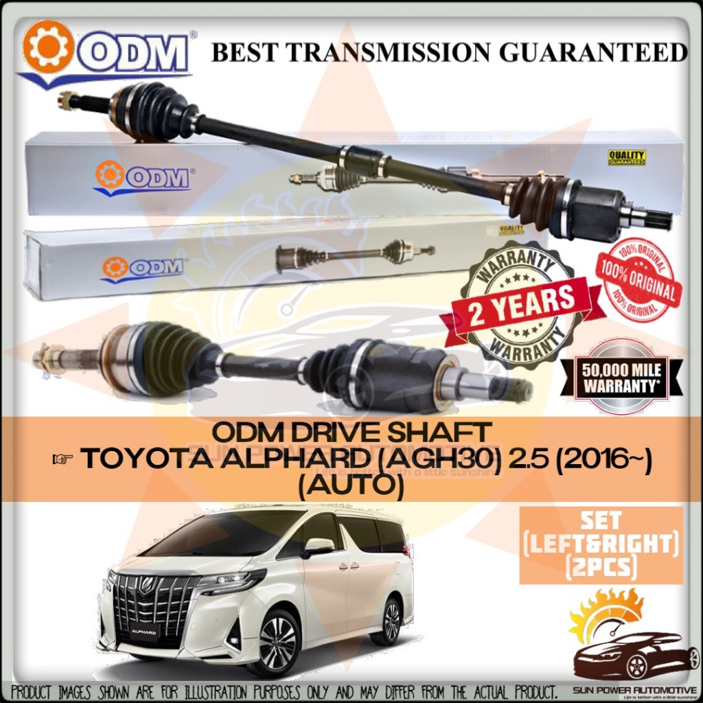 Toyota Alphard AGH30 2.5 (2016~) ( AUTO ) 100% ORIGINAL ODM DRIVE SHAFT ...