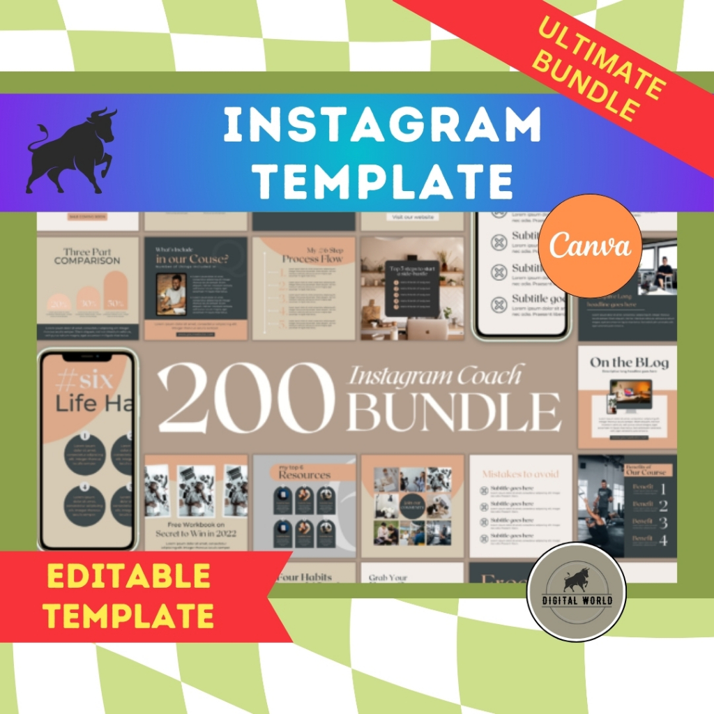 Coach Canva Instagram Template Bundle | Canva Template Bundle ...