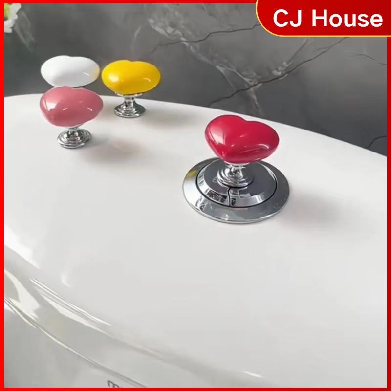 Toilet press button love shape accessories long nail special universal ...