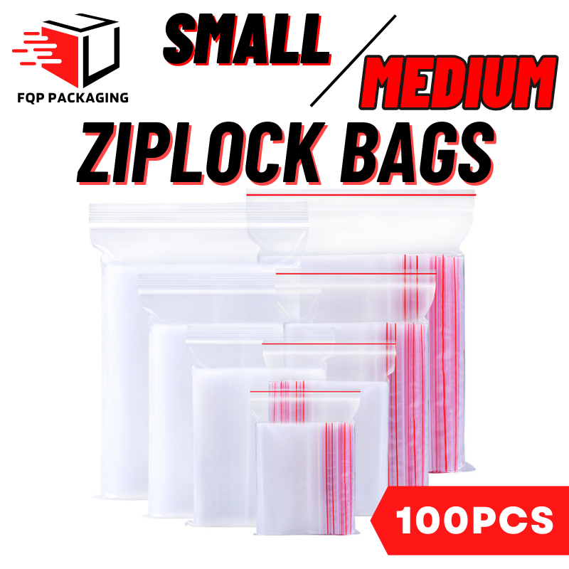 (100PCS) Zipper Bag Resealable Ziplock Bag OPP Plastic Bag Ziplock Bag