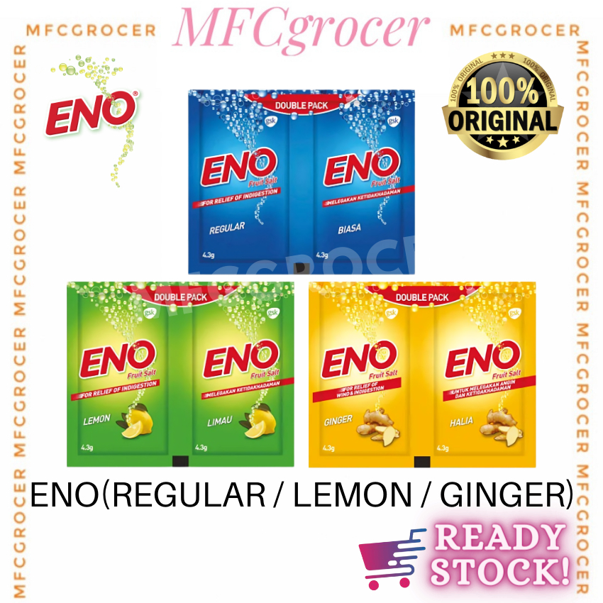 ENO Fruit Salt (Regular / Lemon / Ginger) Sachet 4.3gm Double Pack