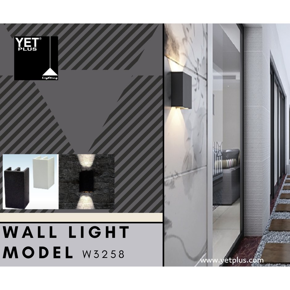YETPlus W3258 4X1W Black White IP65 LED Outdoor Lighting Wall Lamp ...