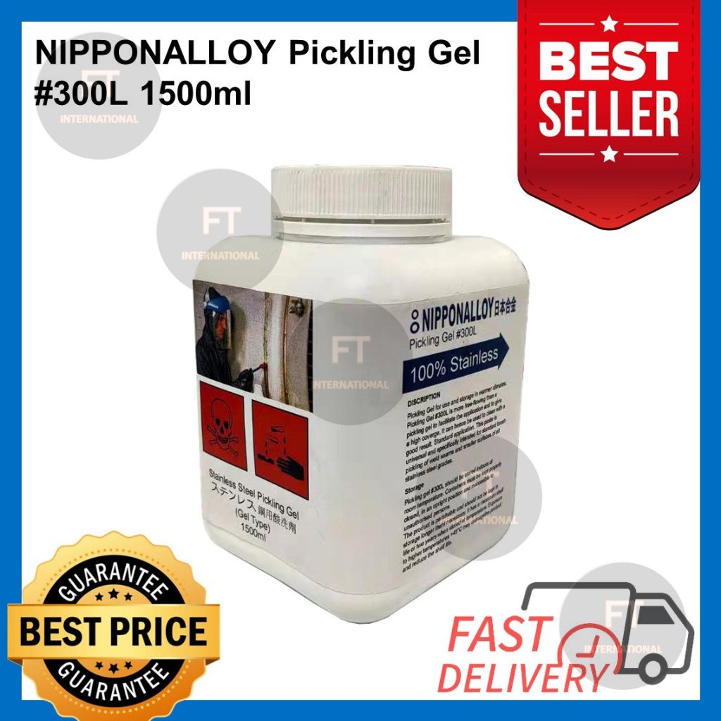 NIPPONALLOY Stainless Steel Cleaner Pickling Gel #300L 1500ml Welding ...