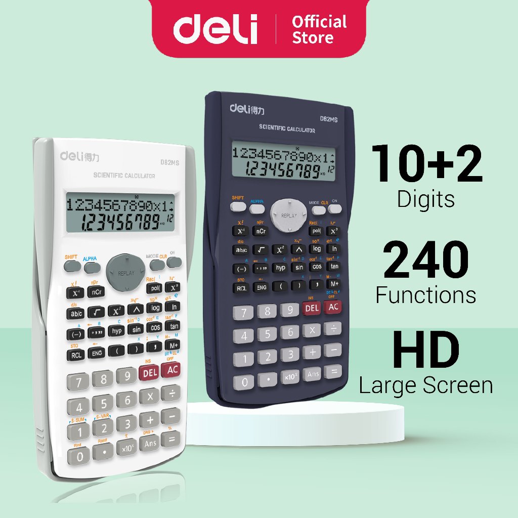 Deli Scientific Calculator Problem-Solving With Slide Cover 240 ...