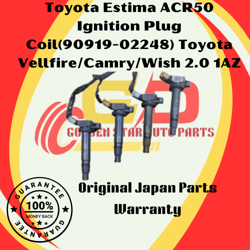 Toyota Estima Acr50 Ignition Plug Coil90919 02248 Toyota Vellfirecamrywish 20 1az Shopee 5447