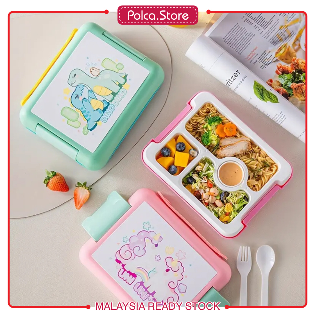 Kids Cute Cartoon Lunch Box Food Container Children Bento Box for