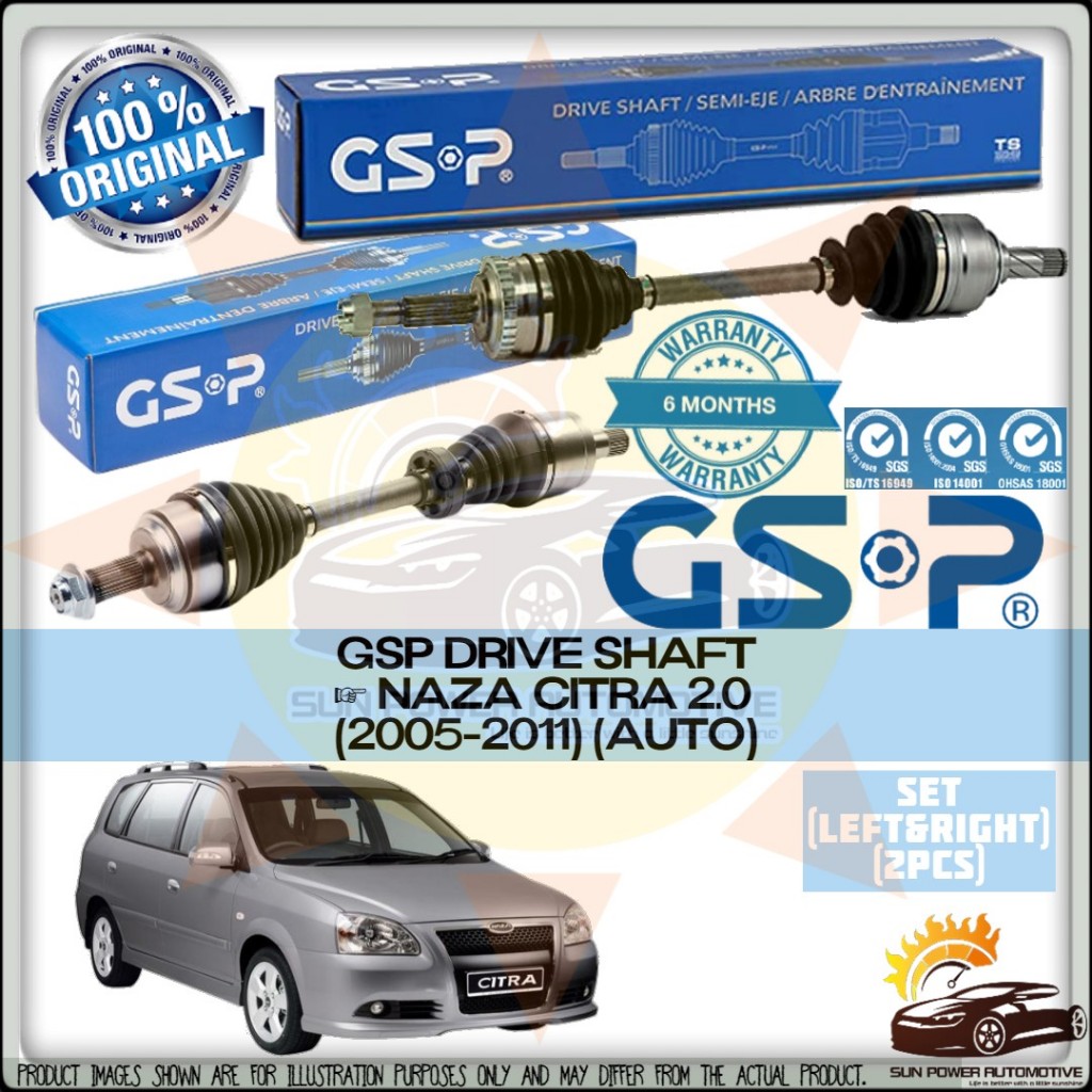 Naza Citra 2.0 (20052011) ( AUTO ) 100 ORIGINAL GSP DRIVE SHAFT