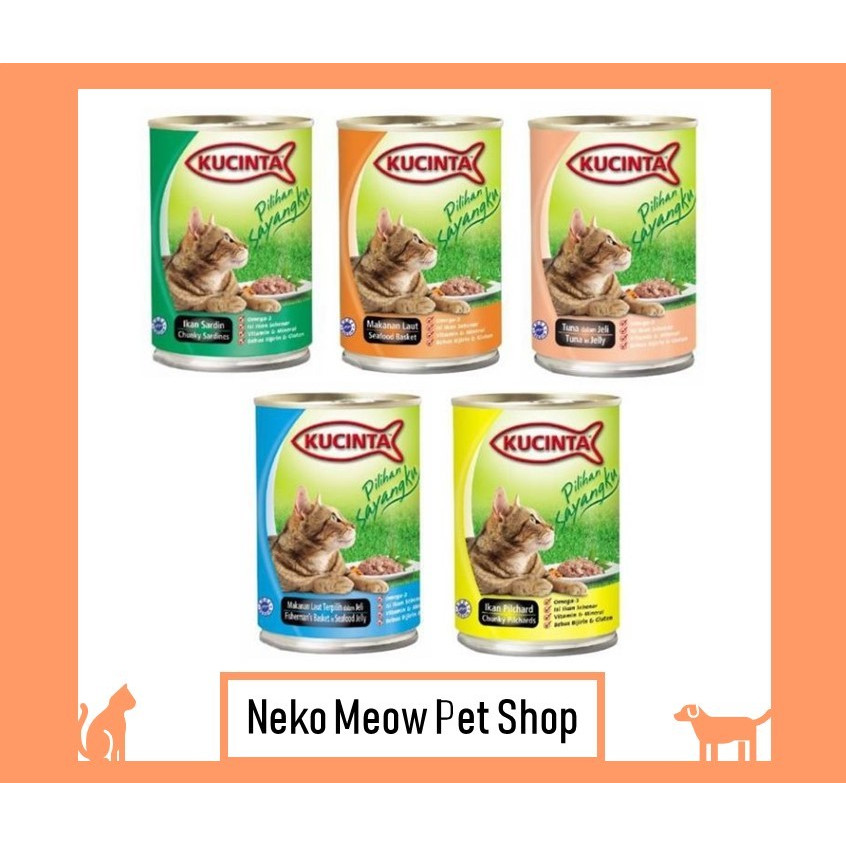 Kucinta Cat Canned Food 400g (Cat Wet Food)/ Makanan Kucing Basah ...