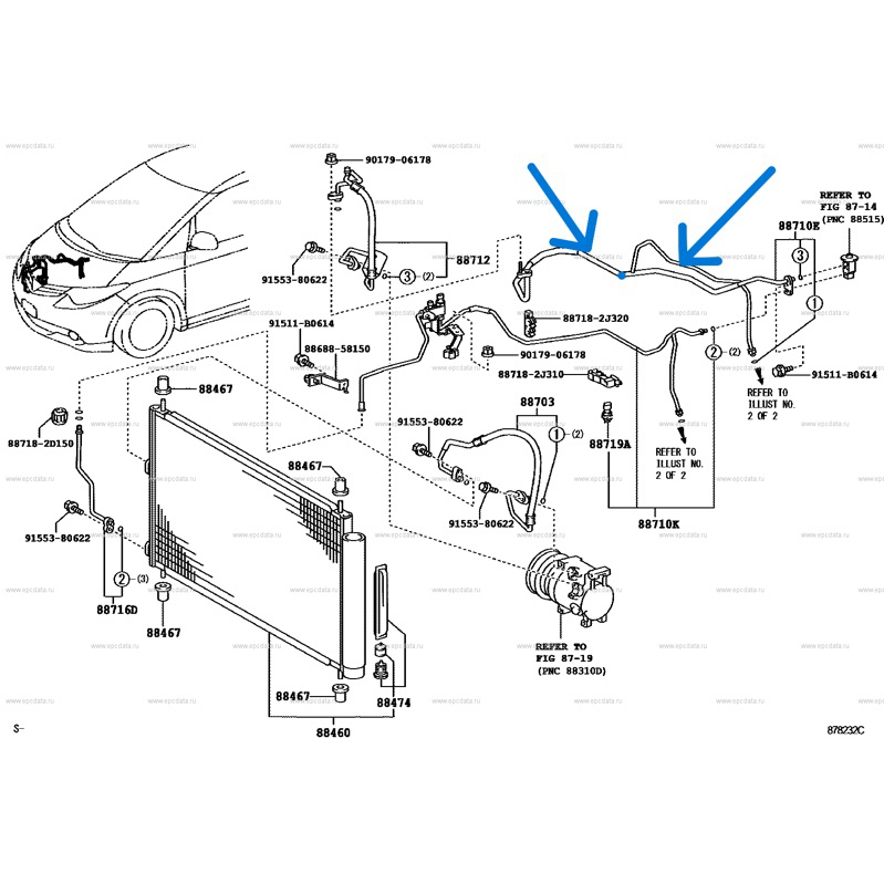 Toyota Estima ACR50 air cond Aluminium pipe Y Rear belakang blower 5683 ...