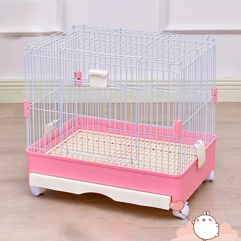 Pet Cage Rabbit Cage With Wheels Home Indoor Rabbit House Guinea Pig ...