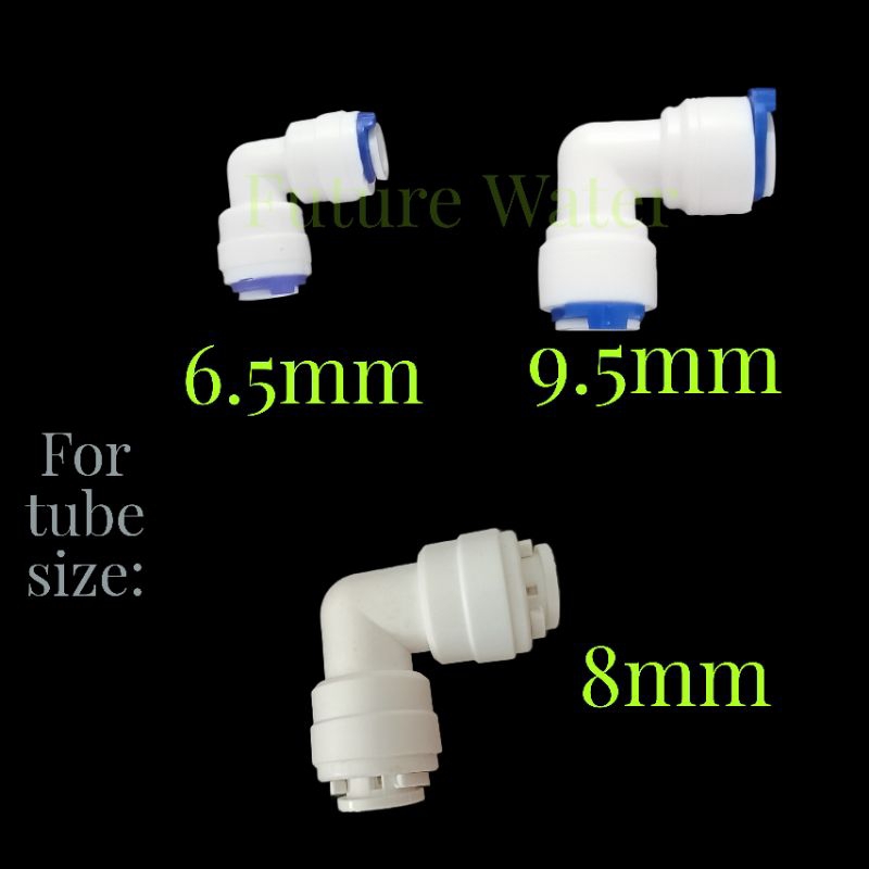 L Shape Quick Connector for Tube 6.5mm / 8mm / 9.5mm FREE Anti Leakage ...