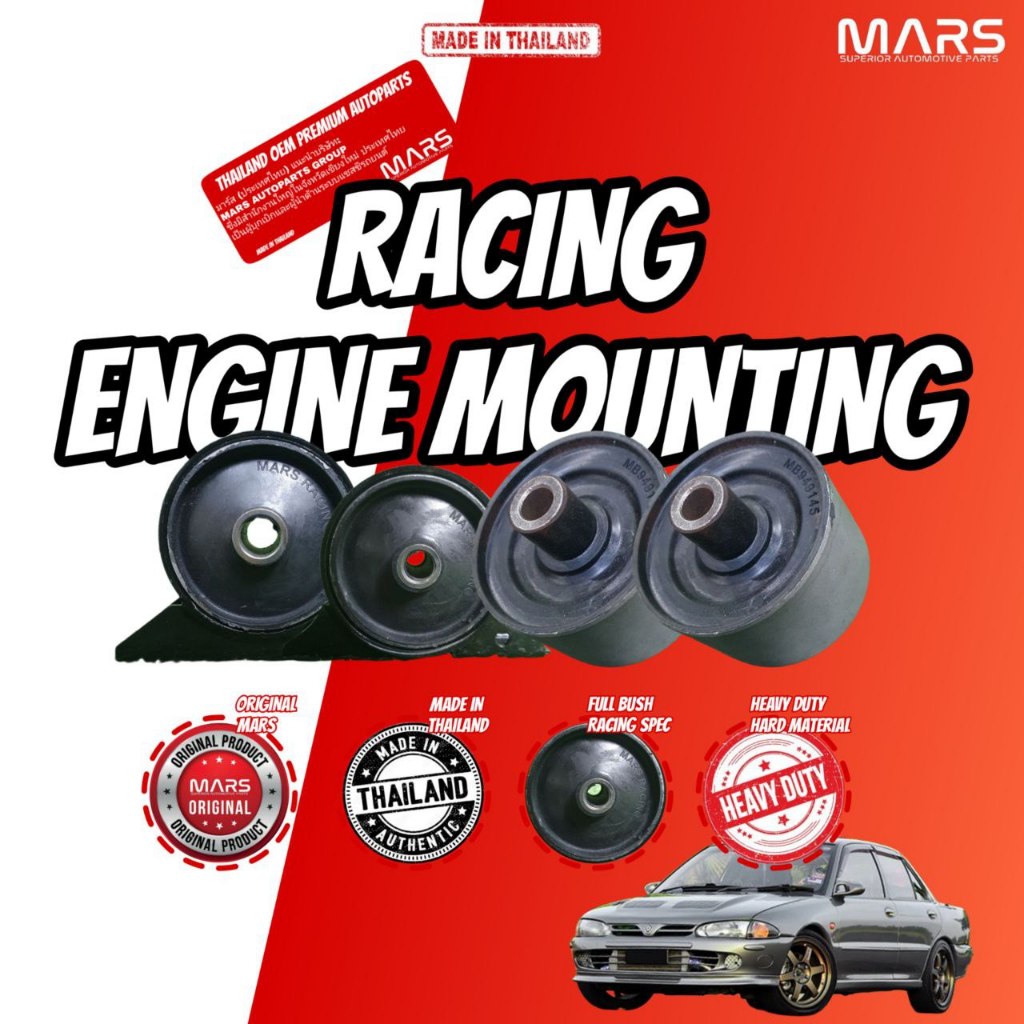 🔥 MARS 🔥 ORIGINAL FULL RUBBER RACING ENGINE MOUNTING WIRA / GSR / EVO 1 ...