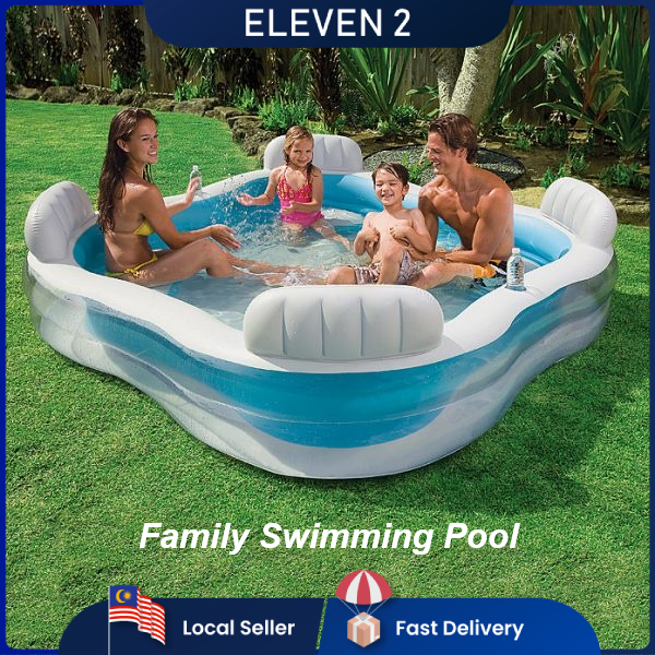 INTEX 56475 Built-In 4 Inflatable Seat & 2 Drink Holders Eco Friendly ...
