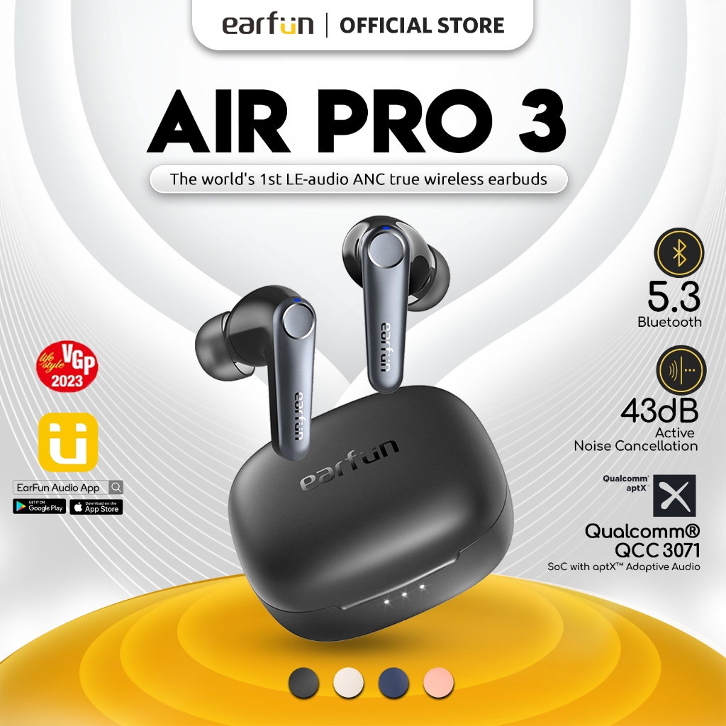 Earfun Air Pro Hybrid Noise Cancelling Bluetooth True Wireless