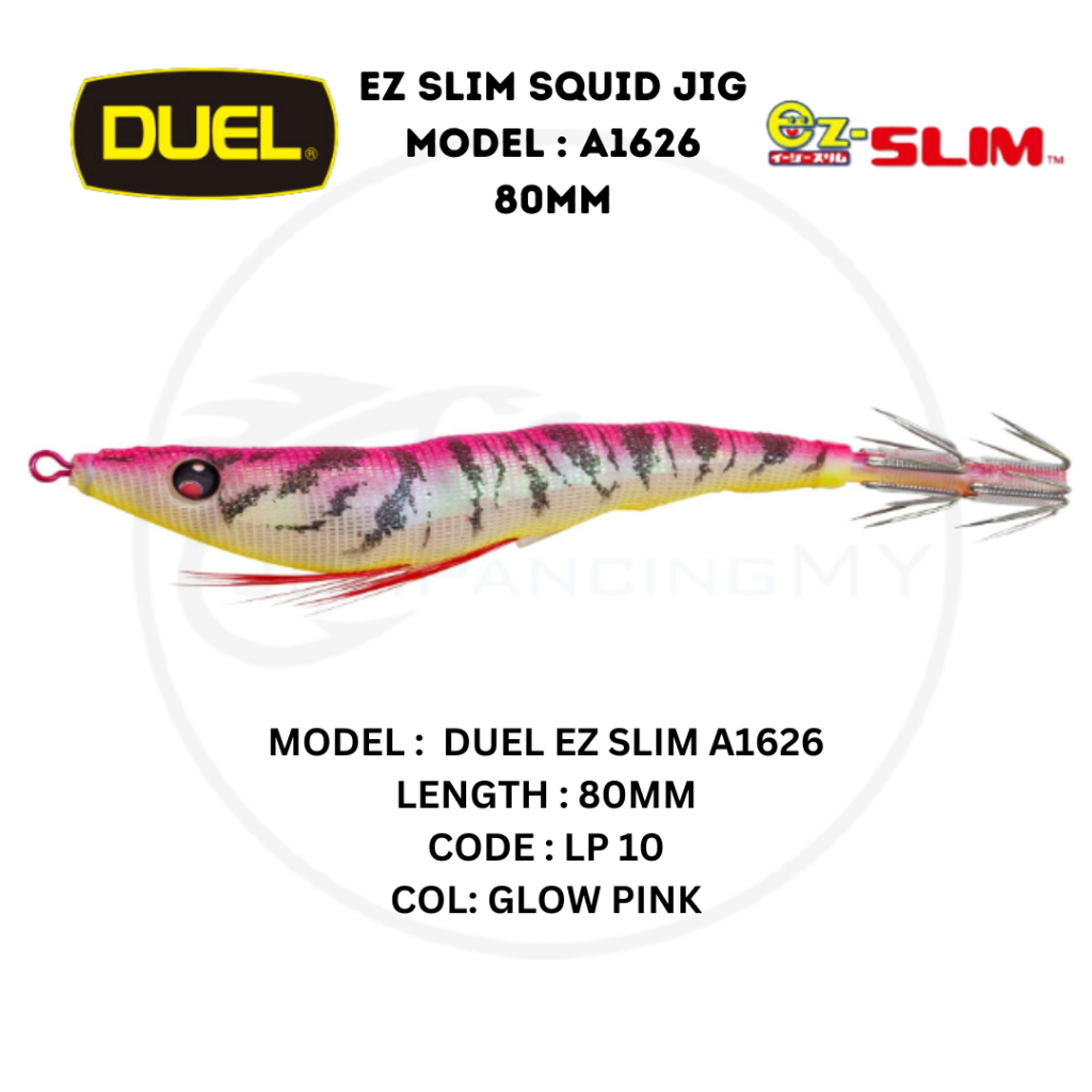 Duel Ez Series Ez Bait Ez Slim Squid Jig 80mm Candat Sotong Cloth Squid