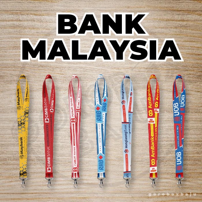 💜 Lanyard Maybank   Cimb   Pbe   Rhb   Hlb   Ambank   Uob Bank (20mm 