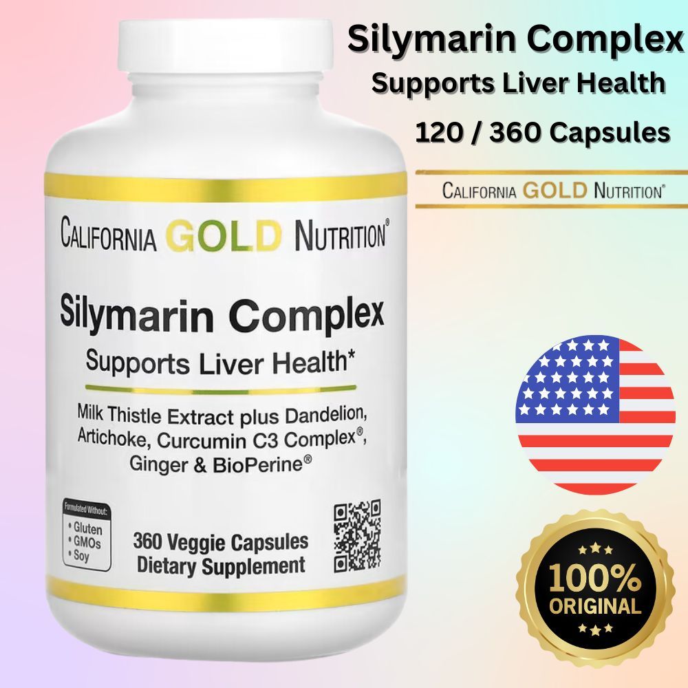 California Gold Nutrition, Silymarin Complex, 120 / 360 Veggie Capsules ...